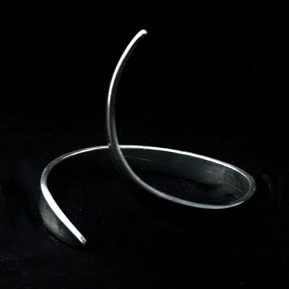 Vintage Sterling Silver Mid-Century Modern Cuff Bracelet - Picture 2 of 5